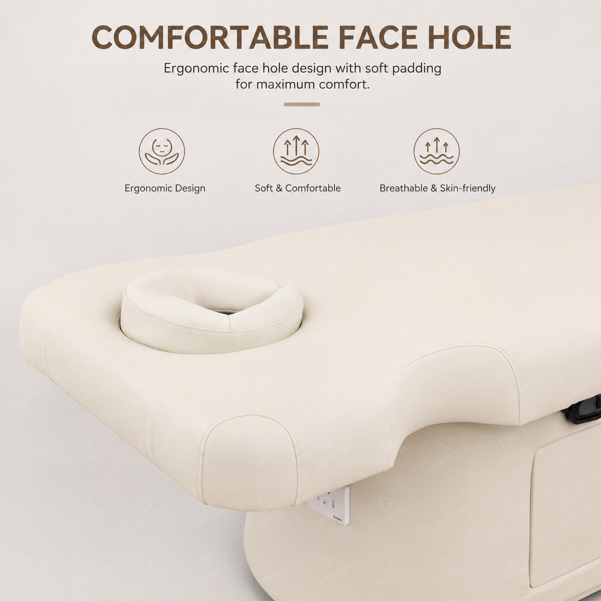 1 Motor Electric Beauty Bed with Adjustable Backrest and Storage for Salon Use DN0021_1 Motor Beds