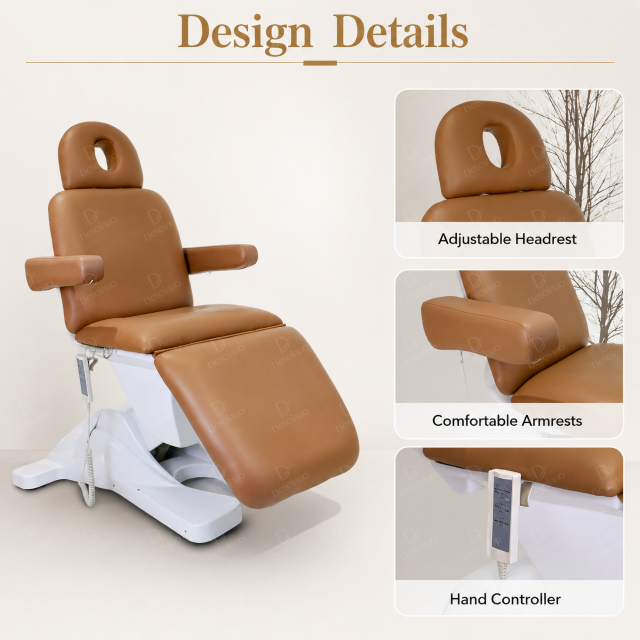 3 Motor Folding Electric Beauty Chair for Spa Facial and Massage Treatment DN0023_Electric Beauty Chairs