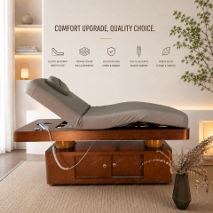 4 Motor Electric Spa Beauty Bed with Wooden Base for Salon Use DN0013_4 Motor Beds
