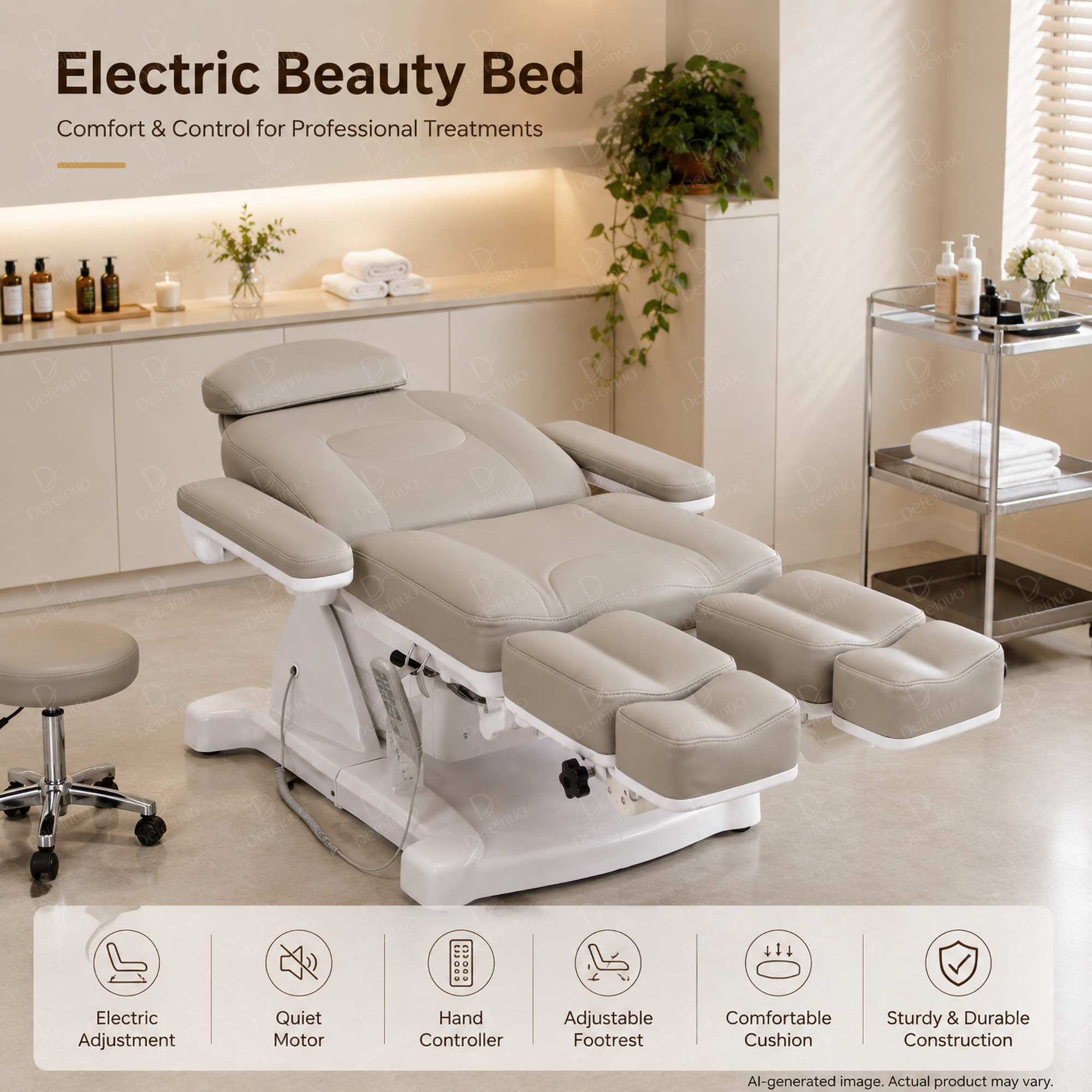 5 Motor Electric Beauty Chair for Spa Tattoo and Lash Treatment DN0036_Electric Beauty Chairs