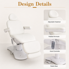 Rotating Electric Beauty Chair with Adjustable Footrest and Leg Support DN0044_Electric Beauty Chairs