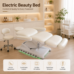 4 Motor Electric Beauty Chair with Backrest Lift and Heating Function DN0043_Electric Beauty Chairs