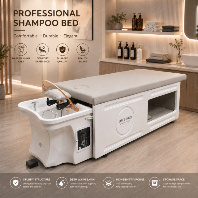 Mobile Head Spa Shampoo Bed with Plumbing System for Salon Use DN0052_Standard Shampoo Beds