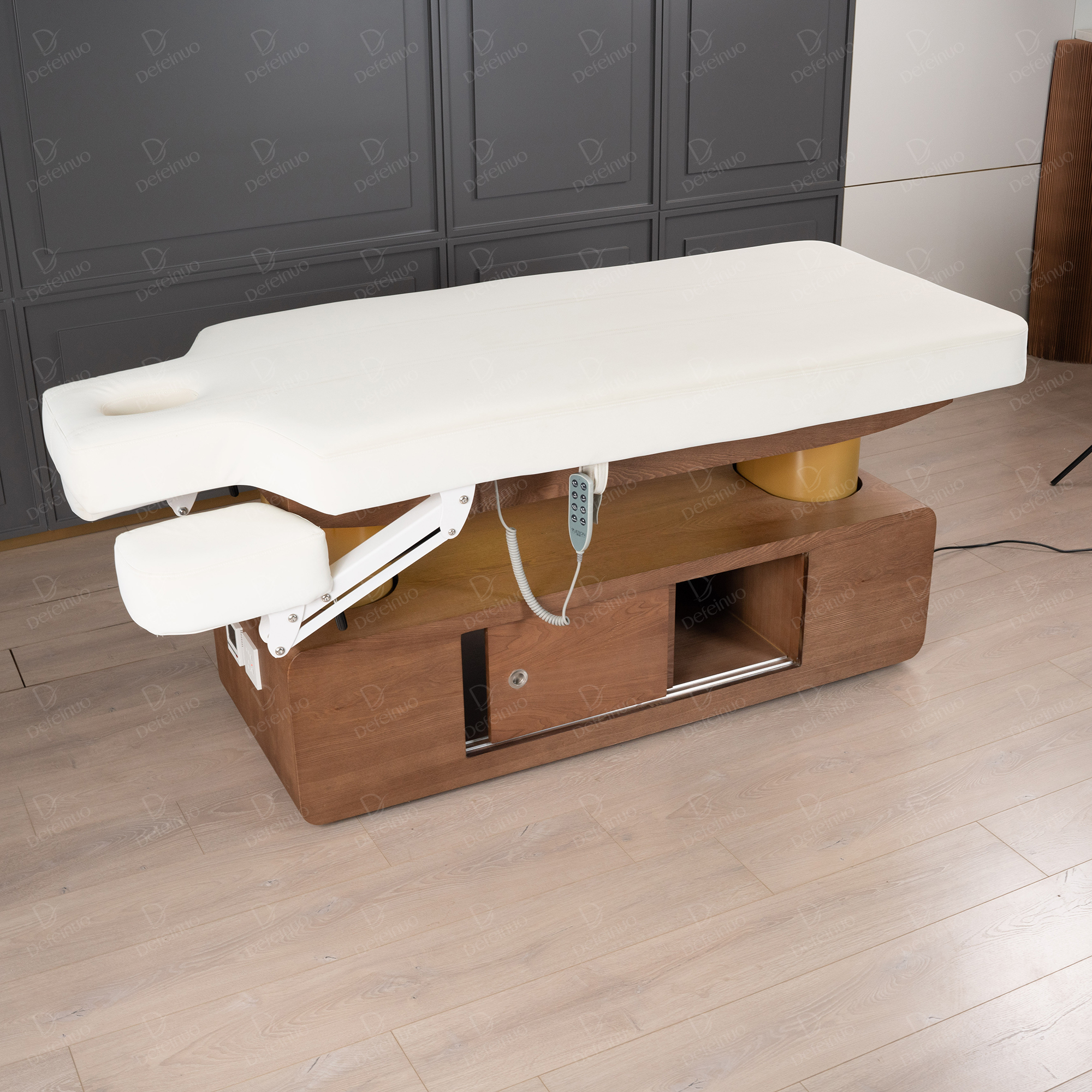 Professional 4 Motor Electric Beauty Bed with Storage Cabinet for Salon DN0007_4 Motor Beds