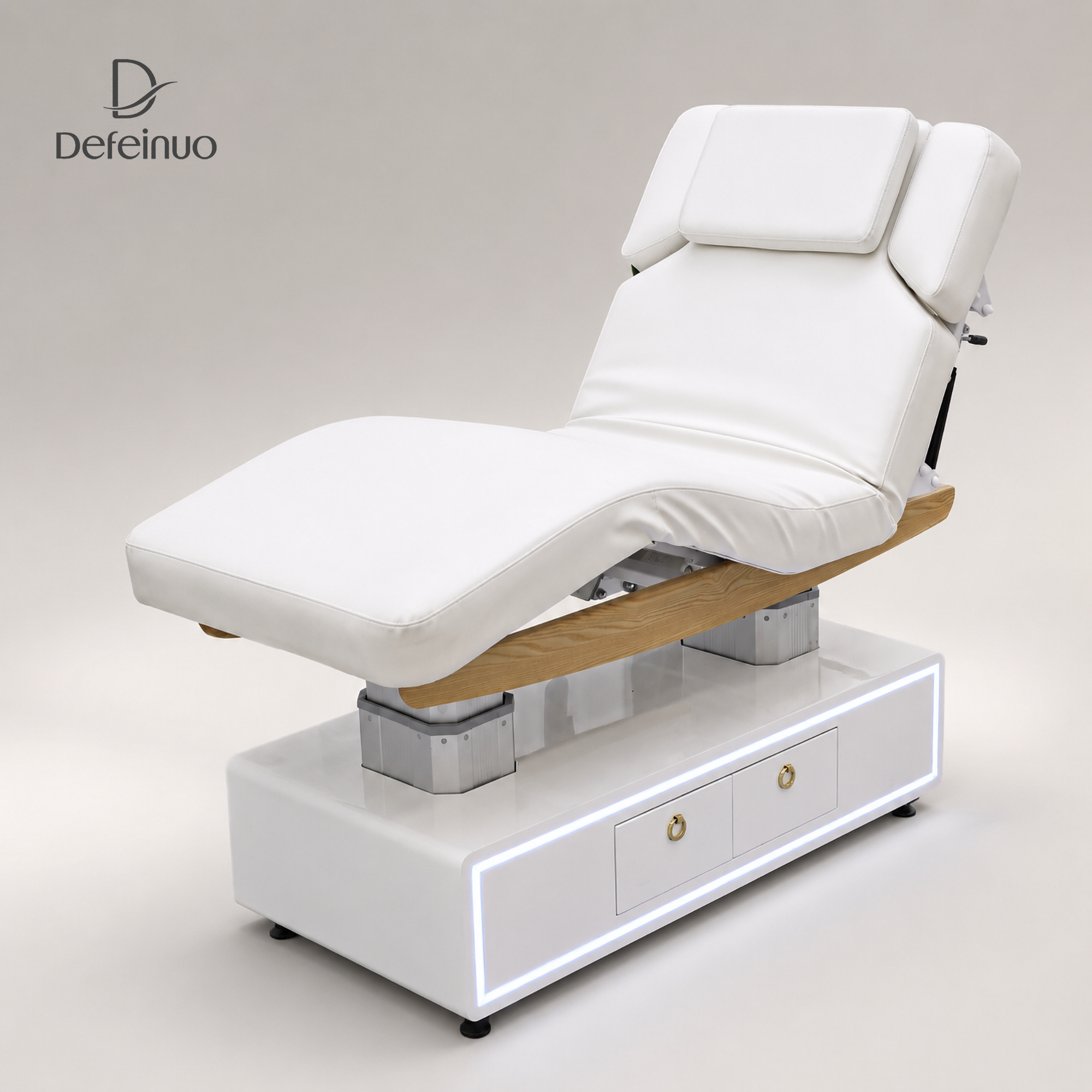 4 Motor Electric Beauty Bed with LED Lights and Storage for Spa Use DN0239_4 Motor Beds
