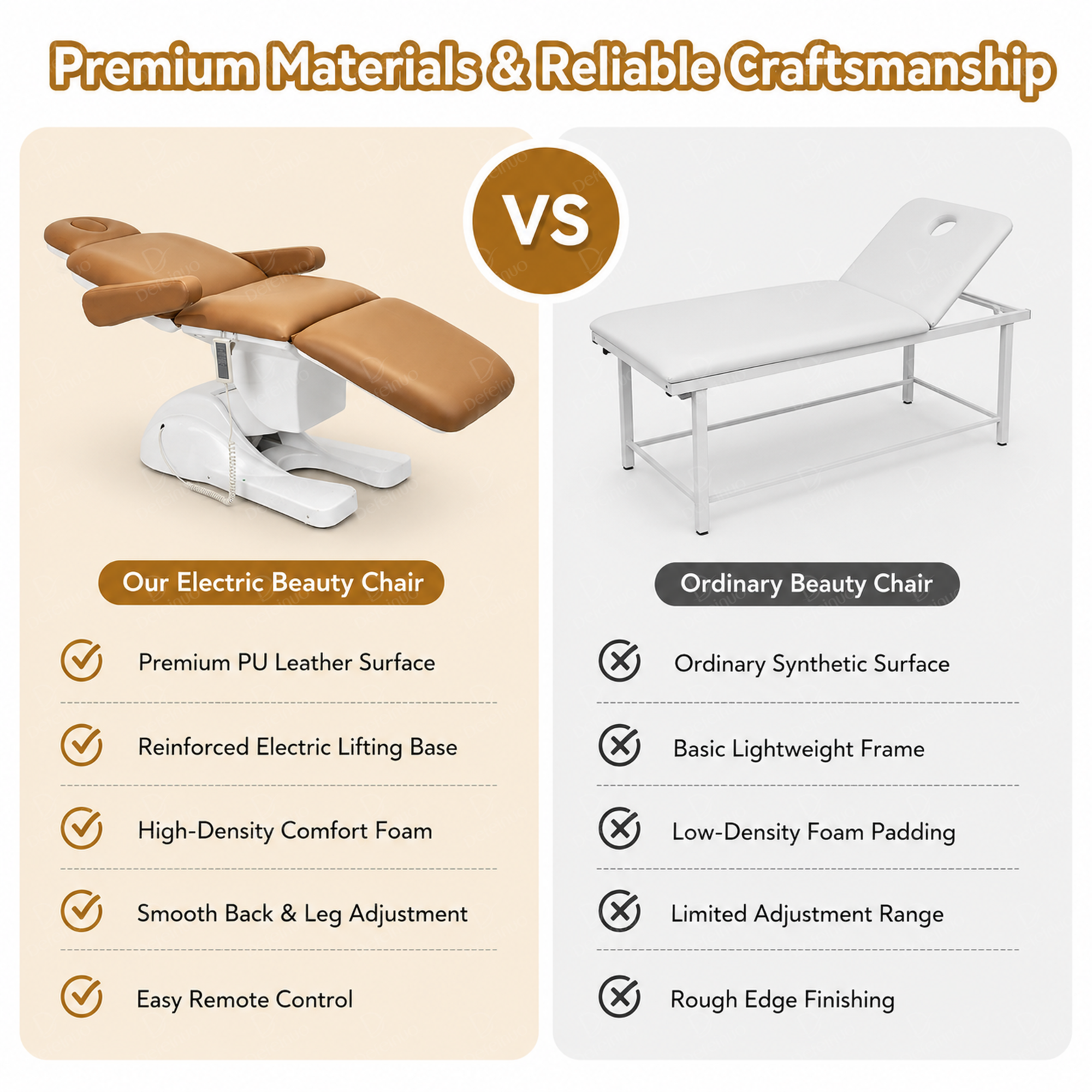 3 Motor Folding Electric Beauty Chair for Spa Facial and Massage Treatment DN0023_Electric Beauty Chairs