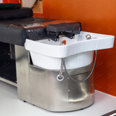Stainless Steel Basin Shampoo Bed with Water Circulation System DN0070_Standard Shampoo Beds