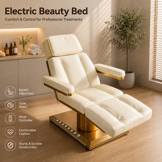 Reclining Treatment Couch for Spa Clinic and Rehab Therapy Use DN0032_Electric Beauty Chairs