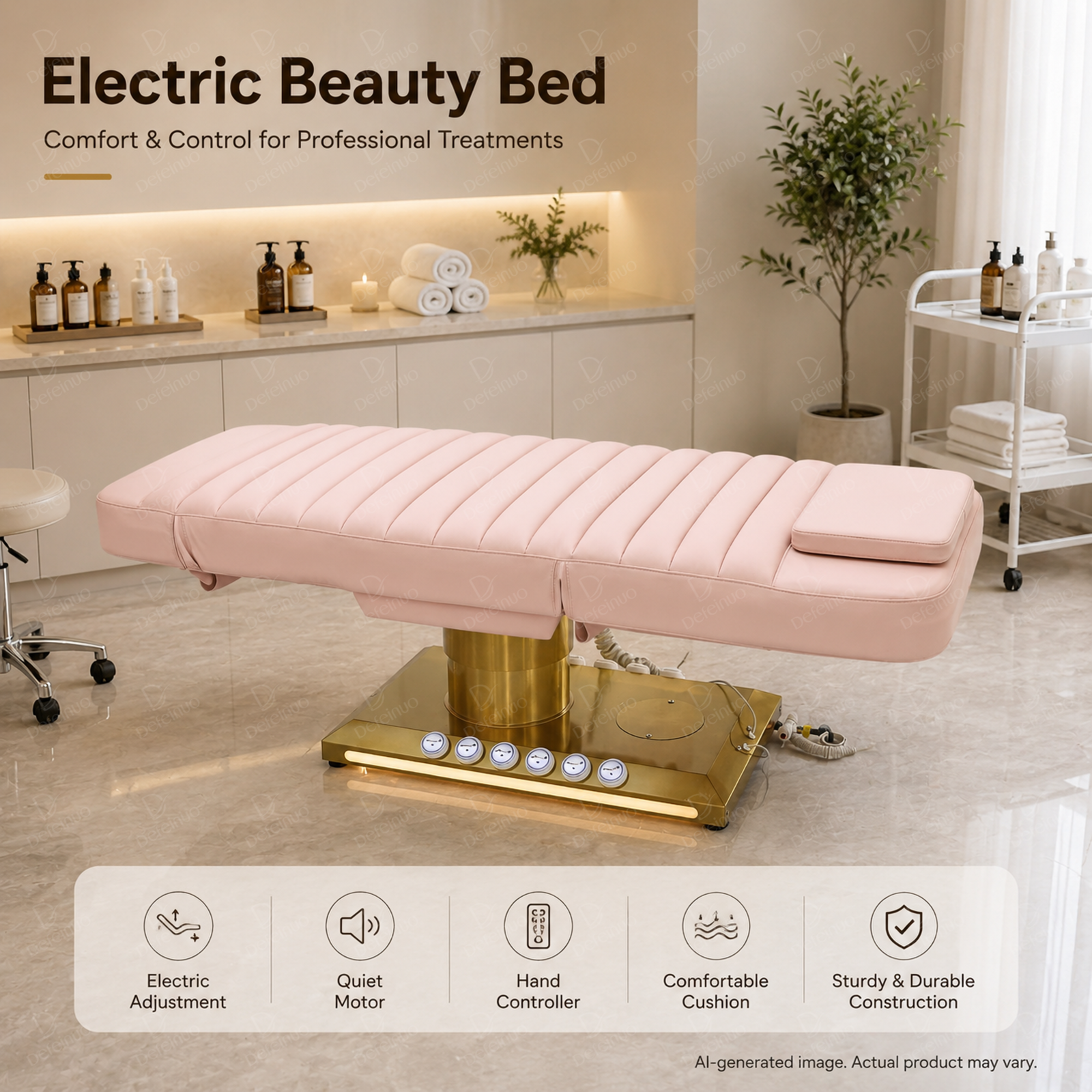 4 Motor Electric Beauty Chair with Adjustable Function for Facial Spa Use DN0240_Electric Beauty Chairs