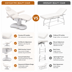 Rotating Electric Beauty Chair with Adjustable Footrest and Leg Support DN0044_Electric Beauty Chairs