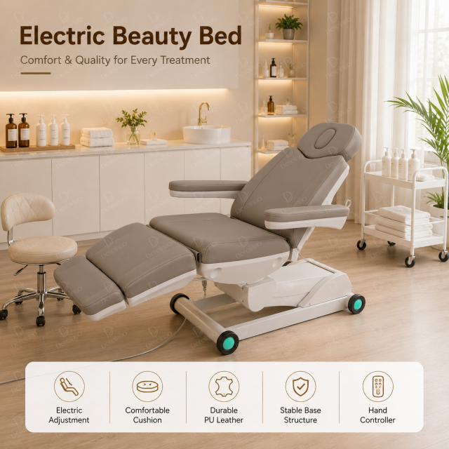Foldable 5 Motor Electric Beauty Chair with High Density Sponge DN0041_Electric Beauty Chairs