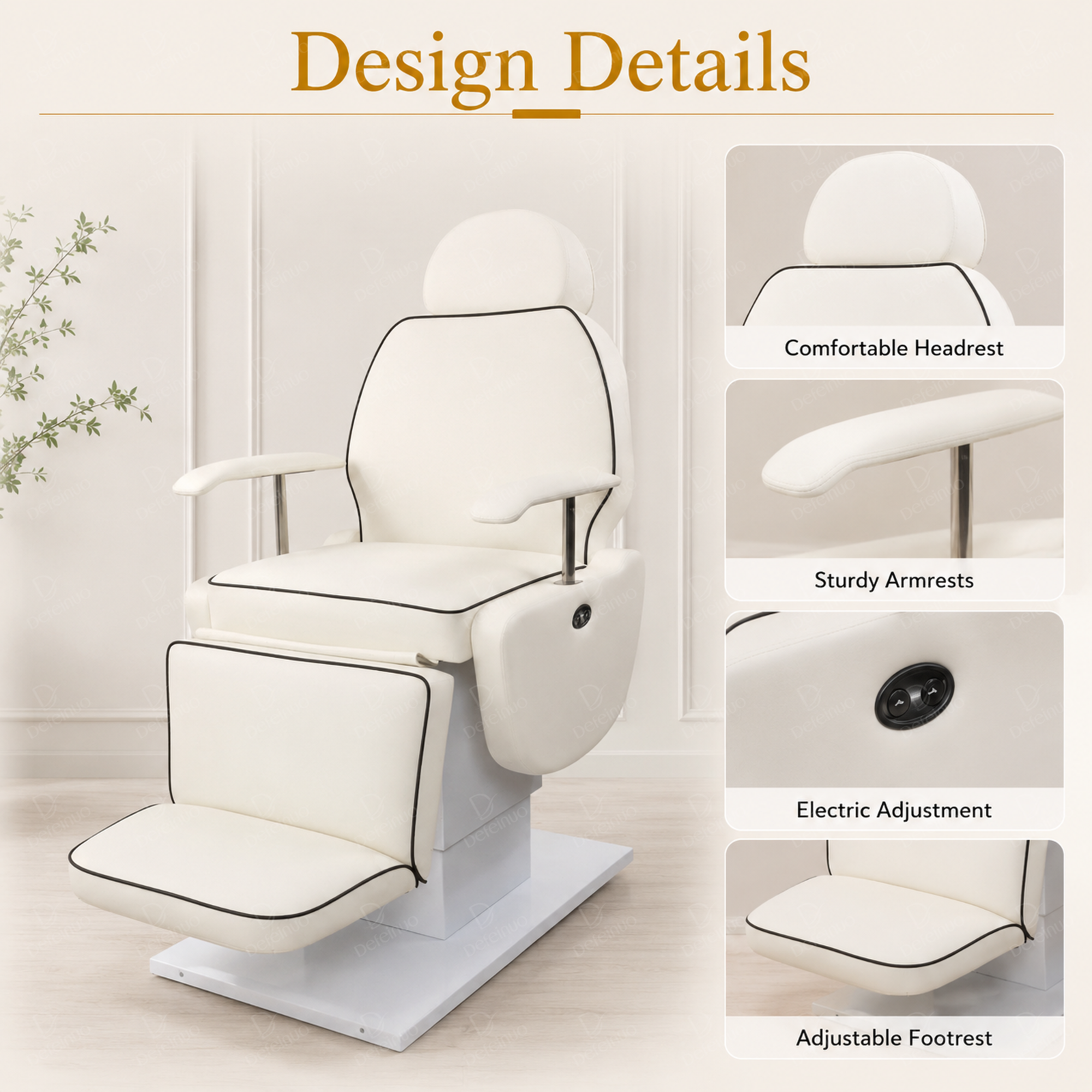 Portable Electric Beauty Chair for Facial Lash and Head Spa Treatment DN0028_Electric Beauty Chairs