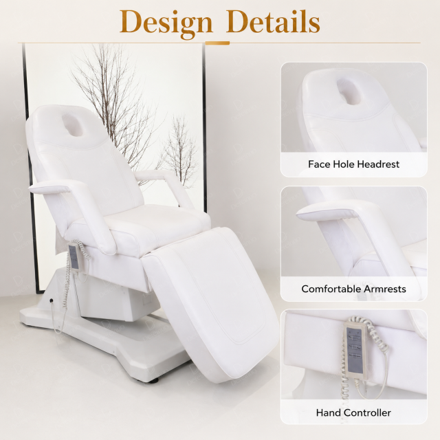3 Motor Electric Beauty Chair with Adjustable Backrest and Leg Rest DN0024_Electric Beauty Chairs