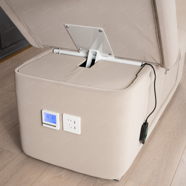 1 Motor Electric Beauty Bed with Heating and Large Storage Cabinet for Salon Use DN0015_1 Motor Beds