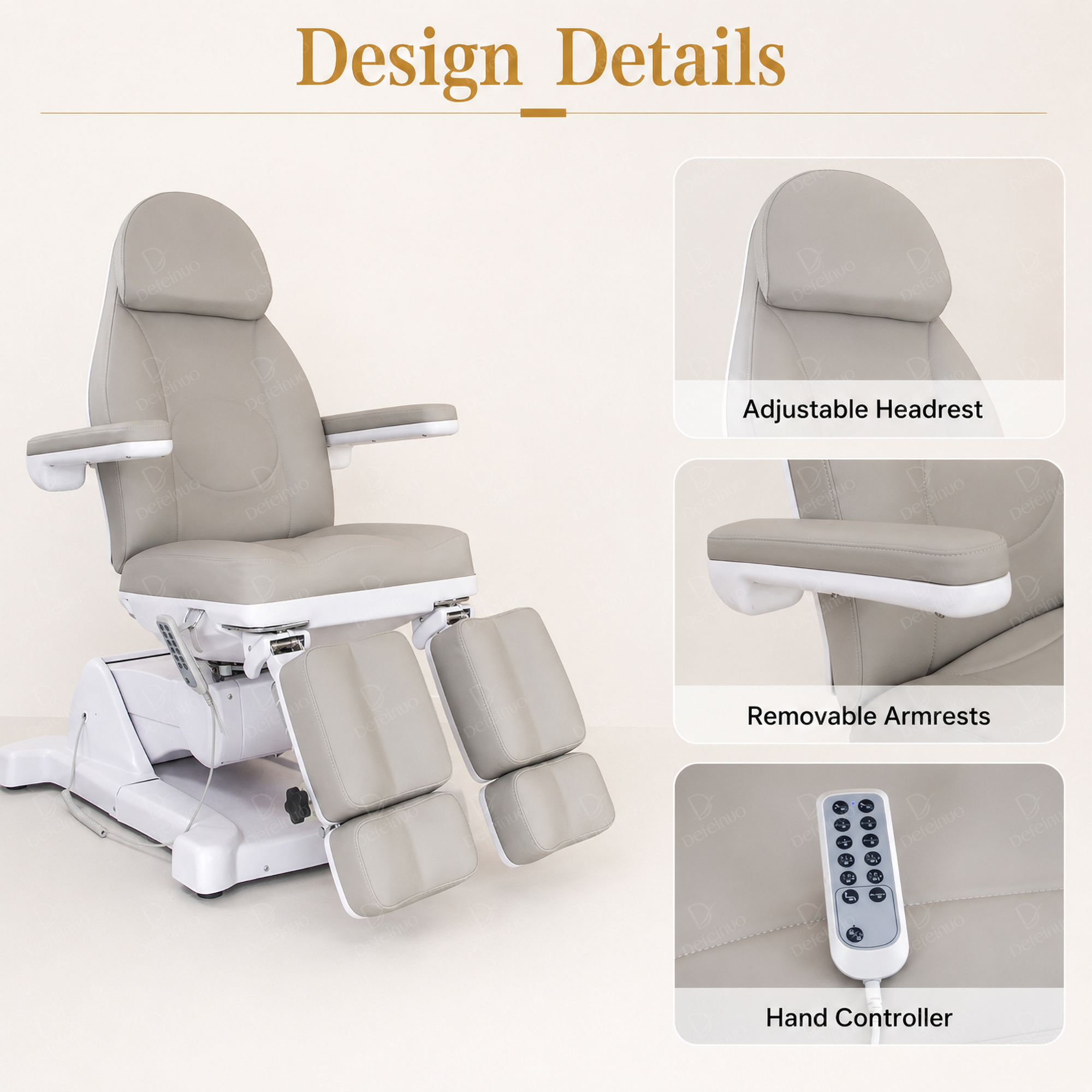 5 Motor Electric Beauty Chair for Spa Tattoo and Lash Treatment DN0036_Electric Beauty Chairs