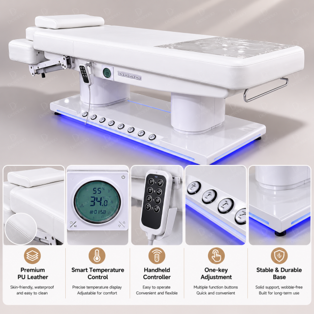 4 Motor Electric Beauty Bed with Heating Function for Salon Use DN0033_4 Motor Beds