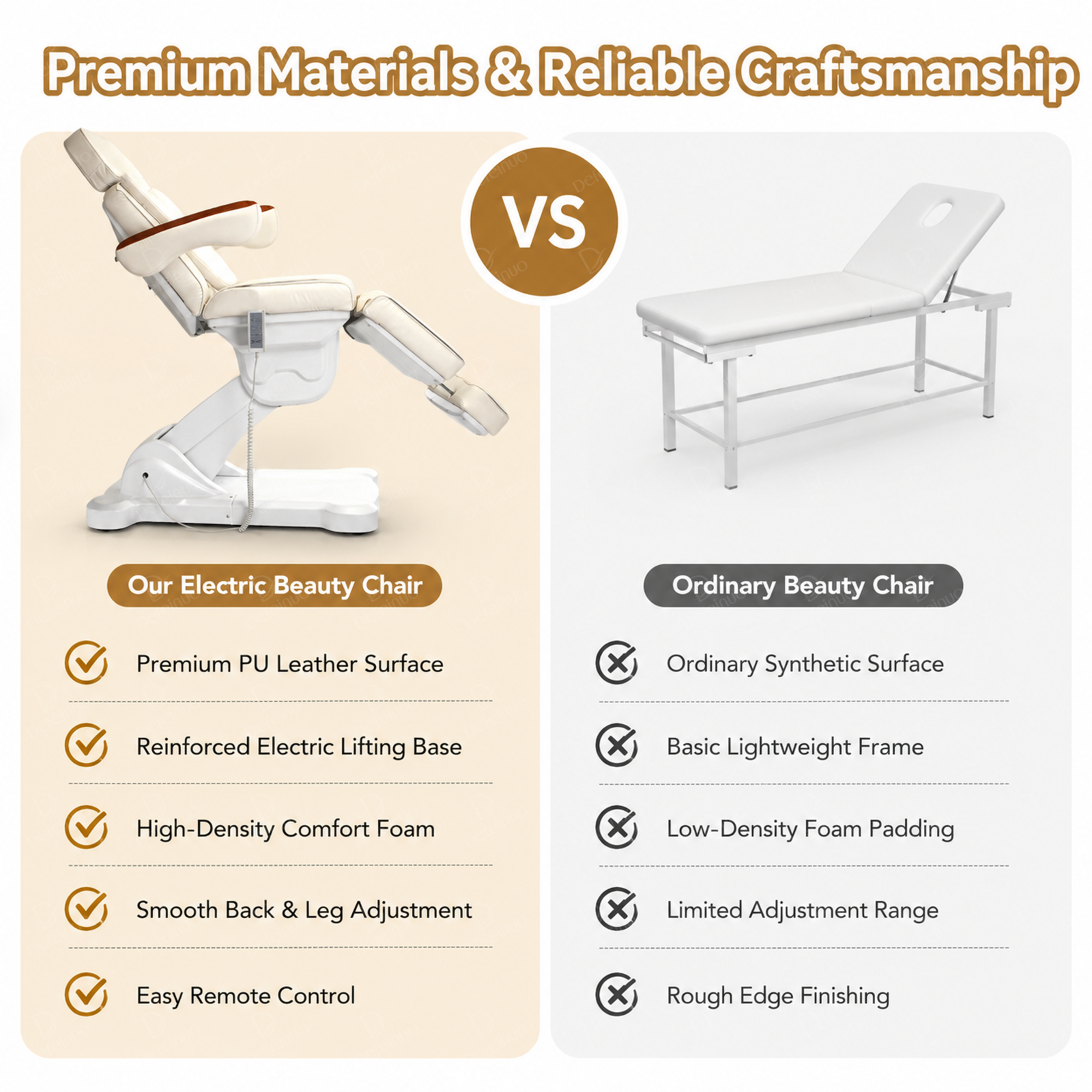 3 to 4 Motor Electric Beauty Chair with Armrests for Medical Spa DN0022_Electric Beauty Chairs