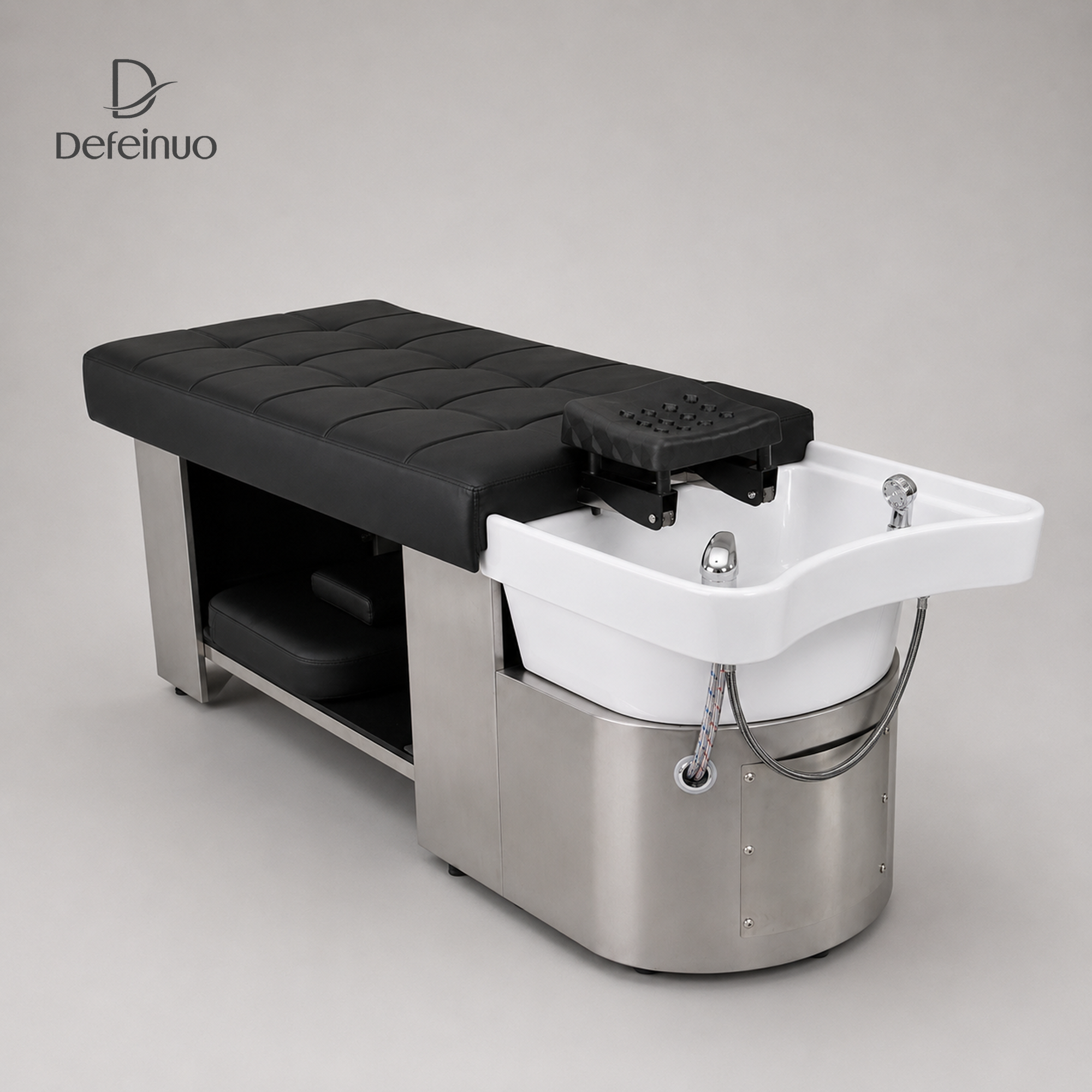 Stainless Steel Basin Shampoo Bed with Water Circulation System DN0070_Standard Shampoo Beds