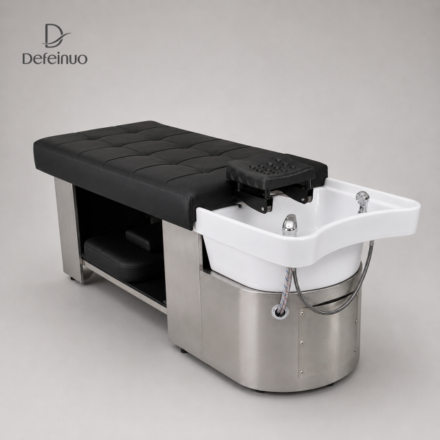 Stainless Steel Basin Shampoo Bed with Water Circulation System DN0070_Standard Shampoo Beds