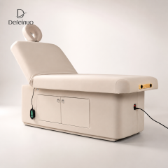 1 Motor Electric Beauty Bed with Heating and Large Storage Cabinet for Salon Use DN0015_1 Motor Beds