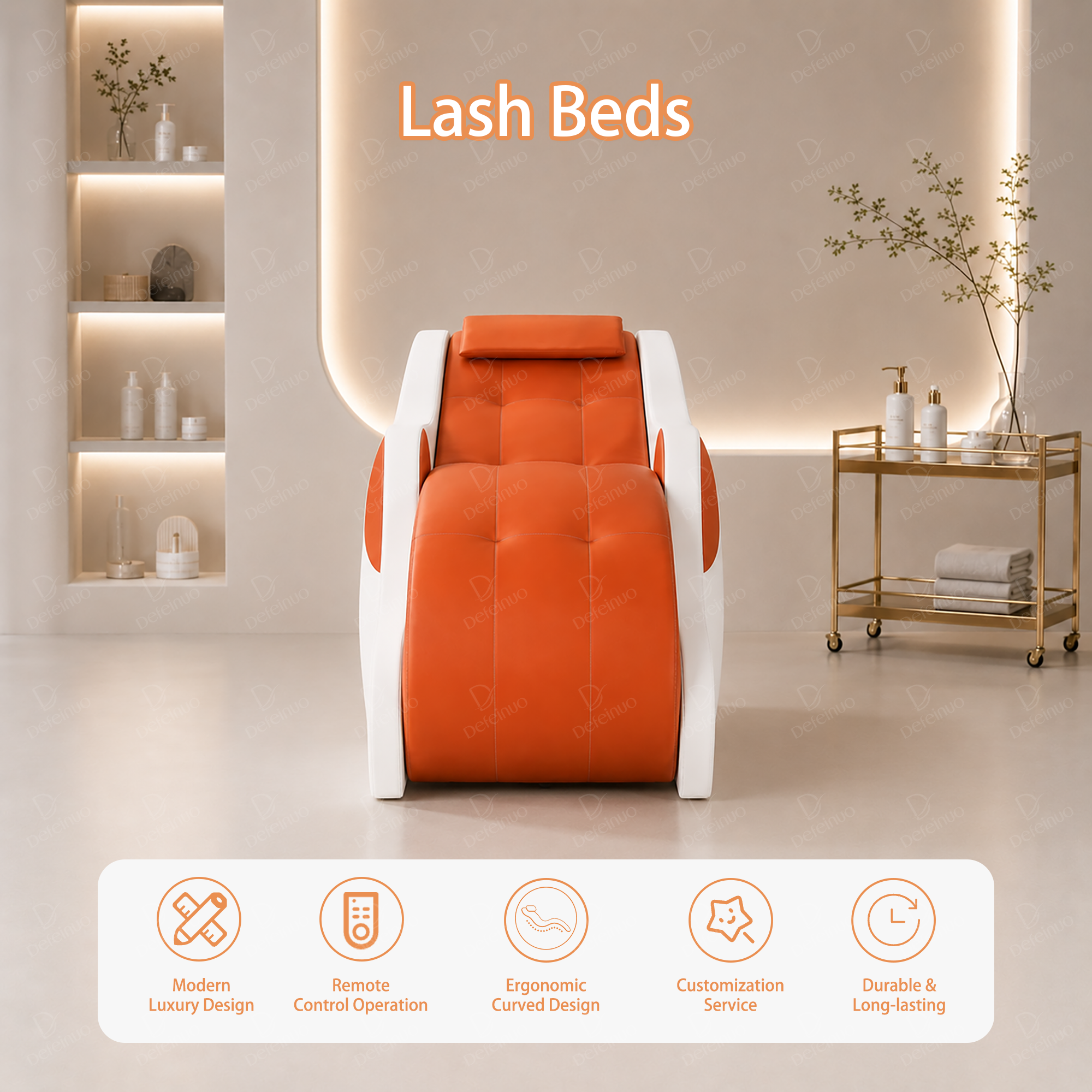 Lash Extension Bed with High Density Sponge and PU Leather for Beauty Salon DN0001_Lash Beds