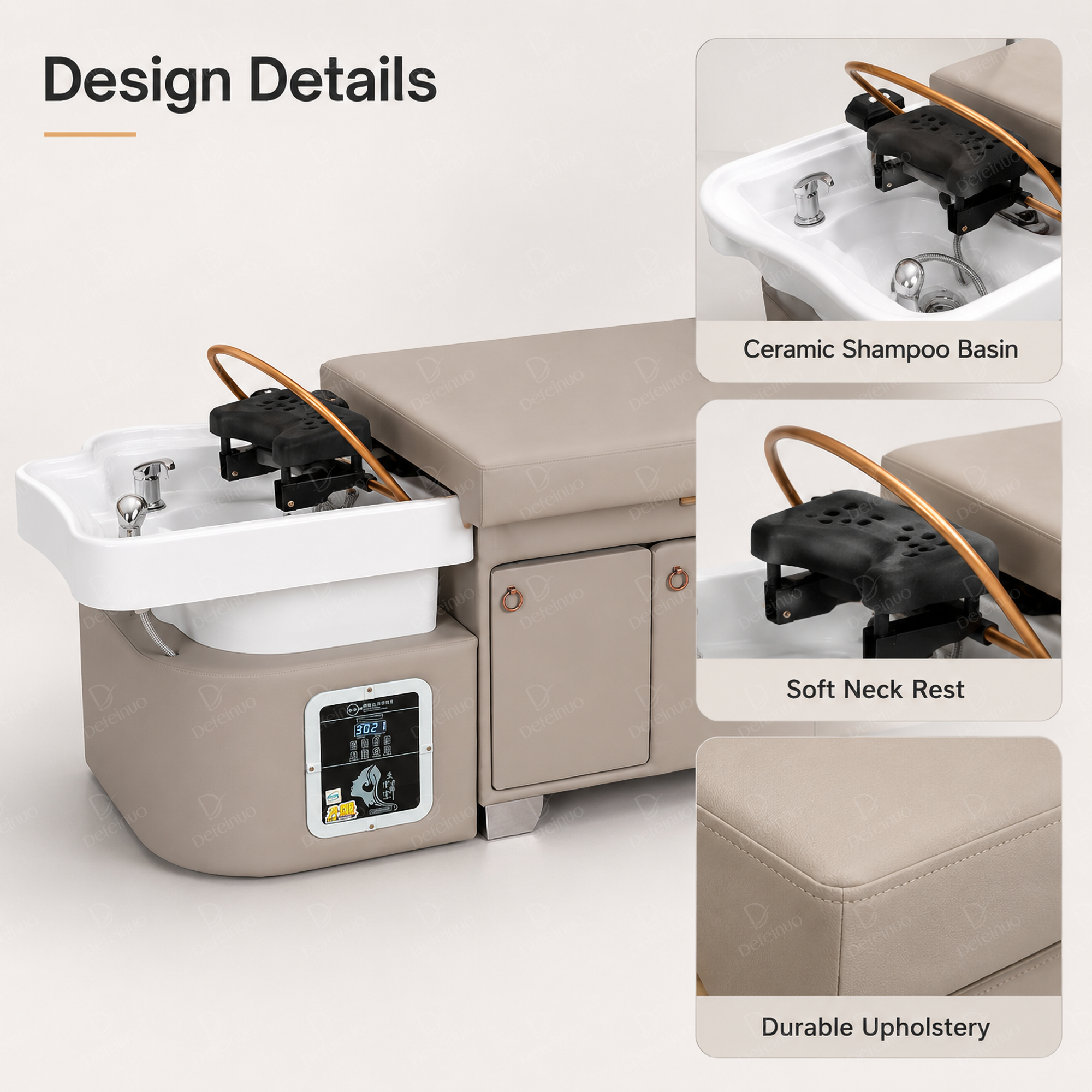 Japanese Style Head Spa Shampoo Bed with Water Circulation for Salon DN0056_Standard Shampoo Beds