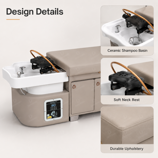Japanese Style Head Spa Shampoo Bed with Water Circulation for Salon DN0056_Standard Shampoo Beds