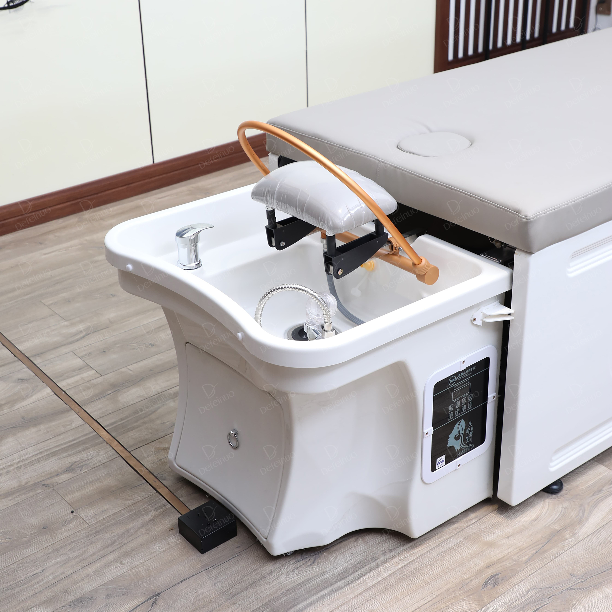 Mobile Head Spa Shampoo Bed with Plumbing System for Salon Use DN0052_Standard Shampoo Beds