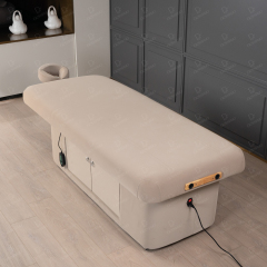 1 Motor Electric Beauty Bed with Heating and Large Storage Cabinet for Salon Use DN0015_1 Motor Beds