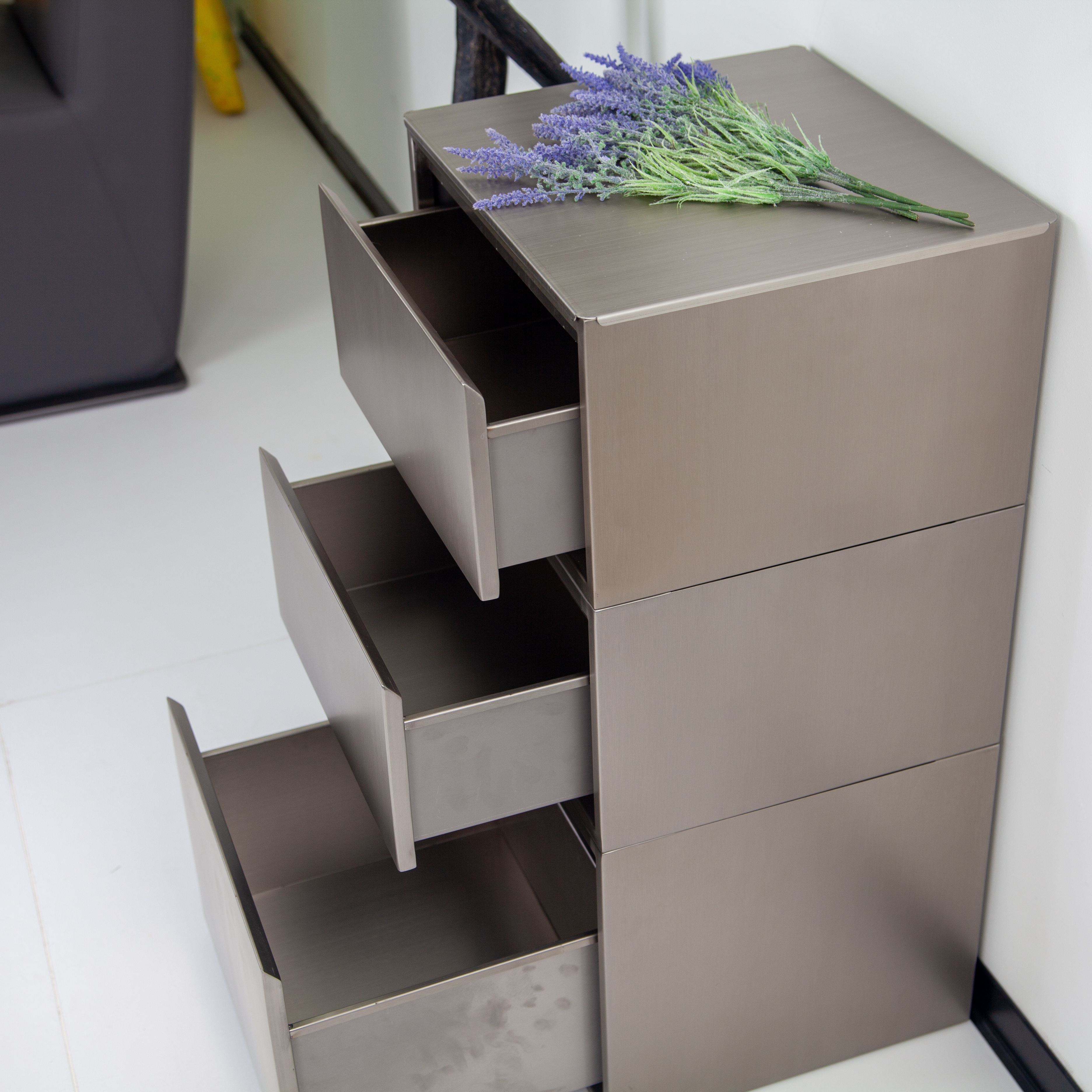 Stainless Steel Salon Storage Cabinet with Drawers for Beauty Salon DN0187_Storage Cabinets