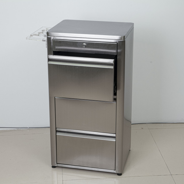 Adjustable Stainless Steel Nail Salon Storage Cabinet for Beauty Use DN0252_Storage Cabinets