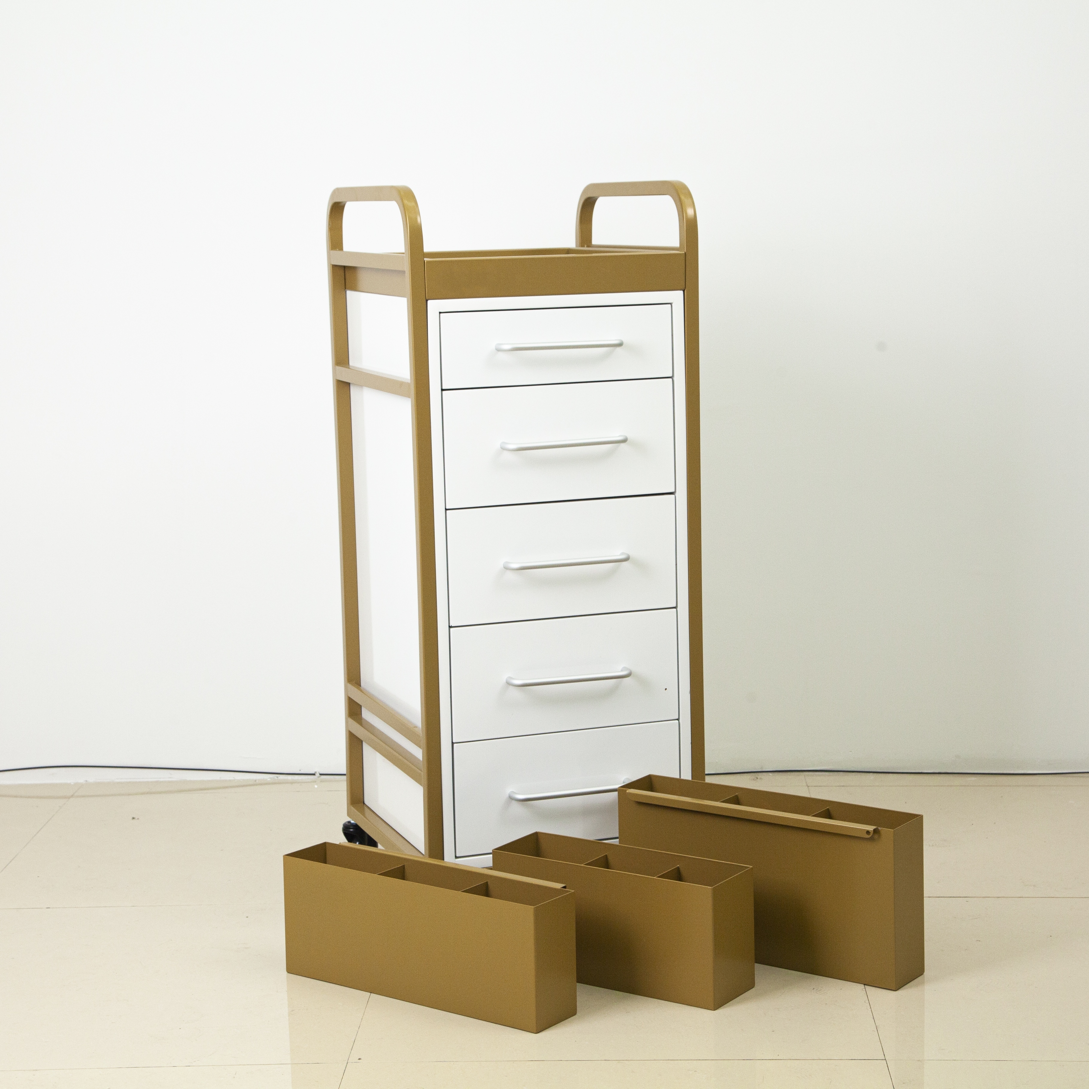 4 Drawer Rolling Storage Cabinet Trolley for Salon Use DN0254_Salon Trolleys