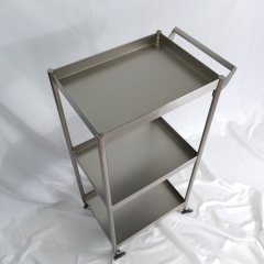 3 Layer Stainless Steel Salon Storage Trolley Cart for Beauty Salon DN0195_Salon Trolleys