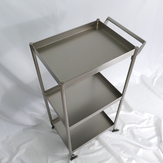 3 Layer Stainless Steel Salon Storage Trolley Cart for Beauty Salon DN0195_Salon Trolleys