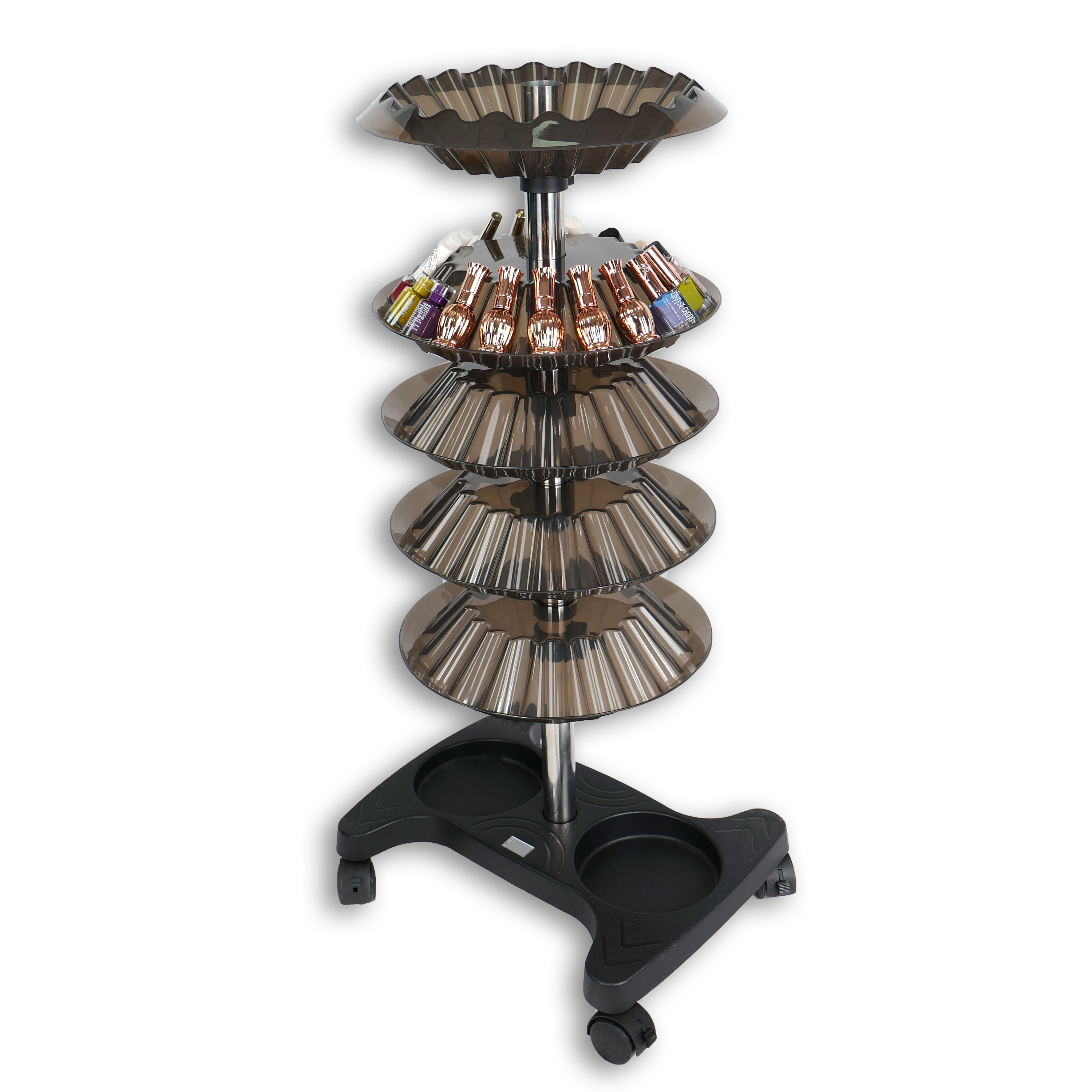 5-Tier Nail Polish Display Rack Organizer Stand for Salon Use DN0136_Floor Standing Racks