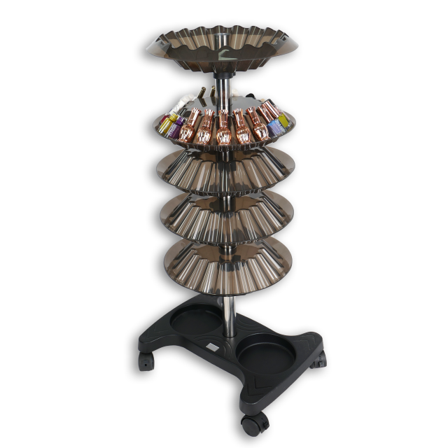 5-Tier Nail Polish Display Rack Organizer Stand for Salon Use DN0136_Floor Standing Racks