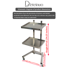 Double Layer Salon Utility Trolley Cart with Wheels for Beauty Salon DN0190_Salon Trolleys