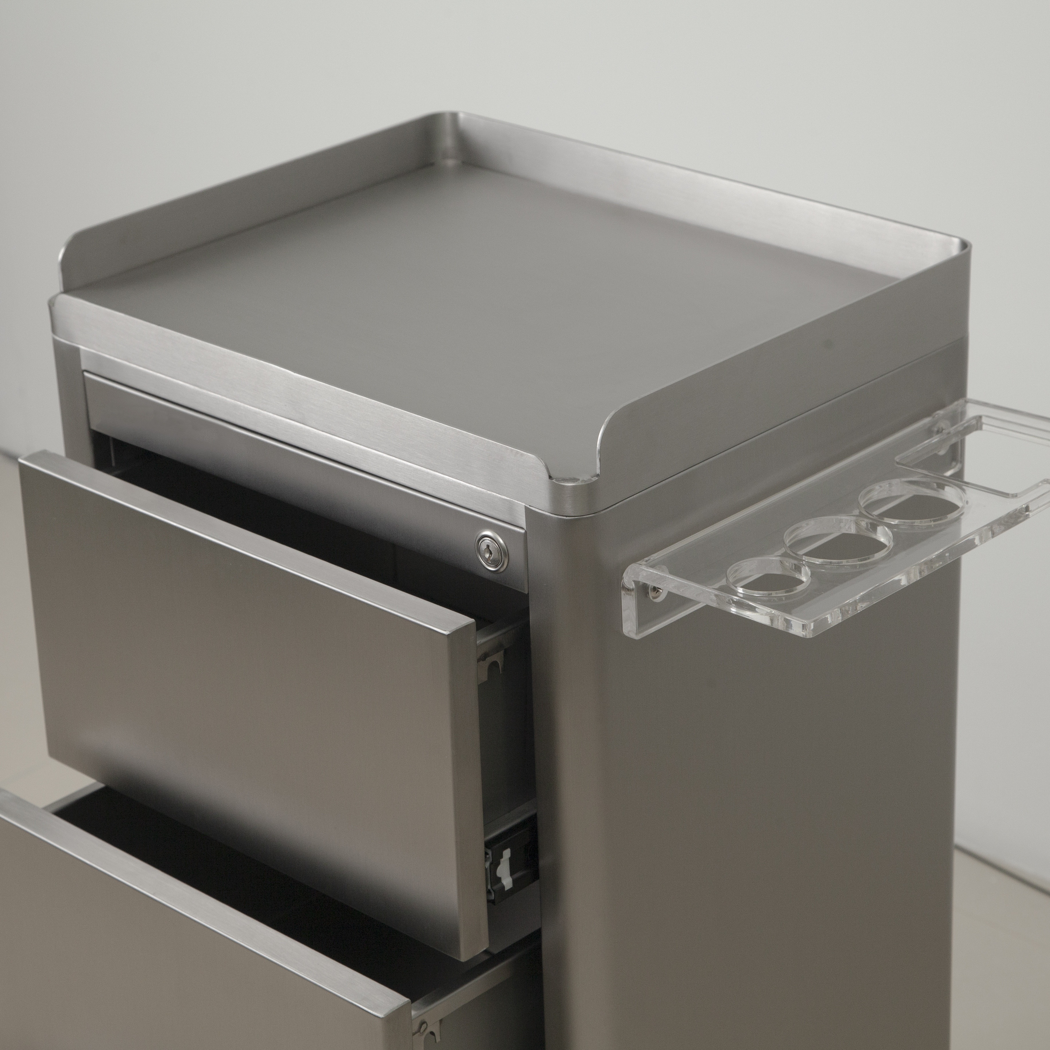 Stainless Steel Salon Storage Trolley Cabinet for Hair Salon DN0251_Storage Cabinets