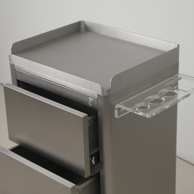 Stainless Steel Salon Storage Trolley Cabinet for Hair Salon DN0251_Storage Cabinets
