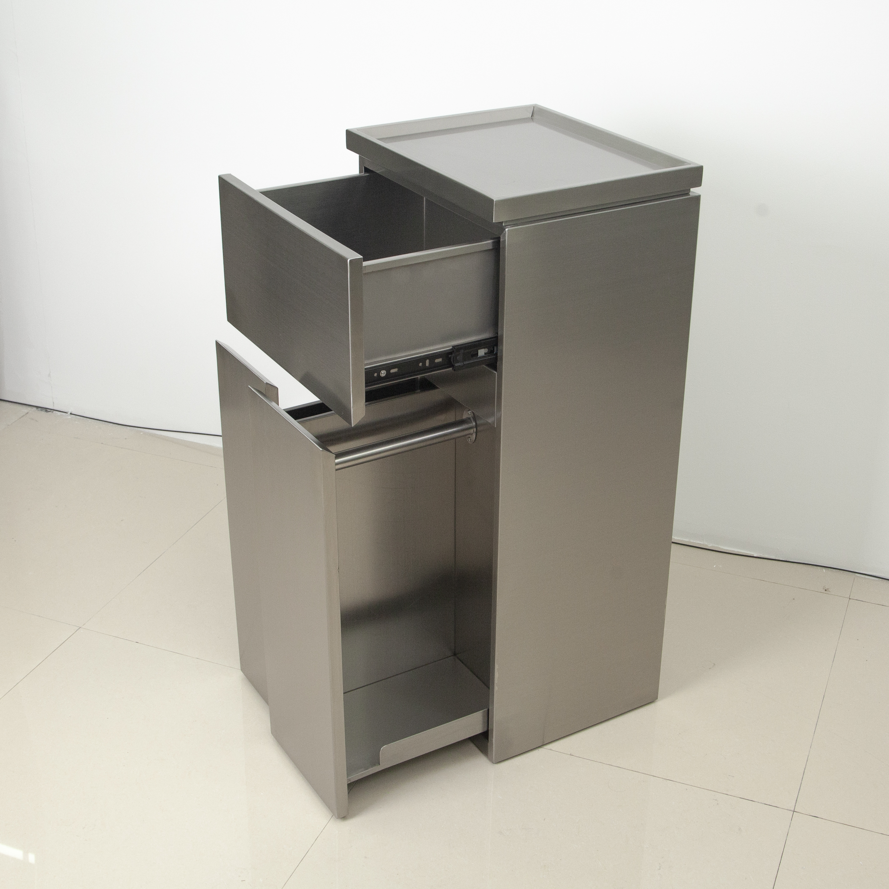 Stainless Steel Nail Salon Storage Cabinet Trolley for Beauty Use DN0248_Storage Cabinets