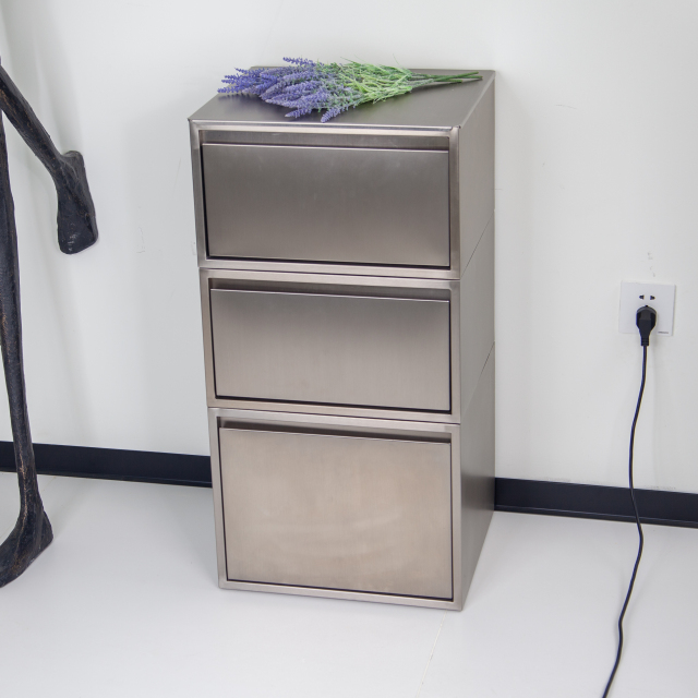 Stainless Steel Salon Storage Cabinet with Drawers for Beauty Salon DN0187_Storage Cabinets
