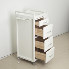 Adjustable Height Metal Salon Color Trolley Cart for Hair Salon DN0255_Salon Trolleys
