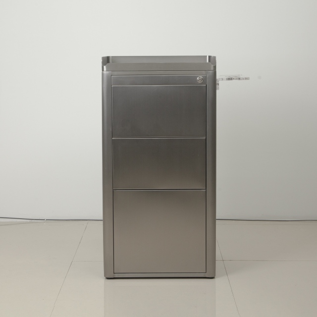 Stainless Steel Salon Storage Trolley Cabinet for Hair Salon DN0251_Storage Cabinets