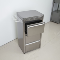 Adjustable Stainless Steel Nail Salon Storage Cabinet for Beauty Use DN0252_Storage Cabinets