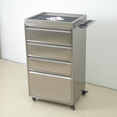 Stainless Steel Salon Trolley with Drawer Storage for Hair Salon Use DN0256_Salon Trolleys
