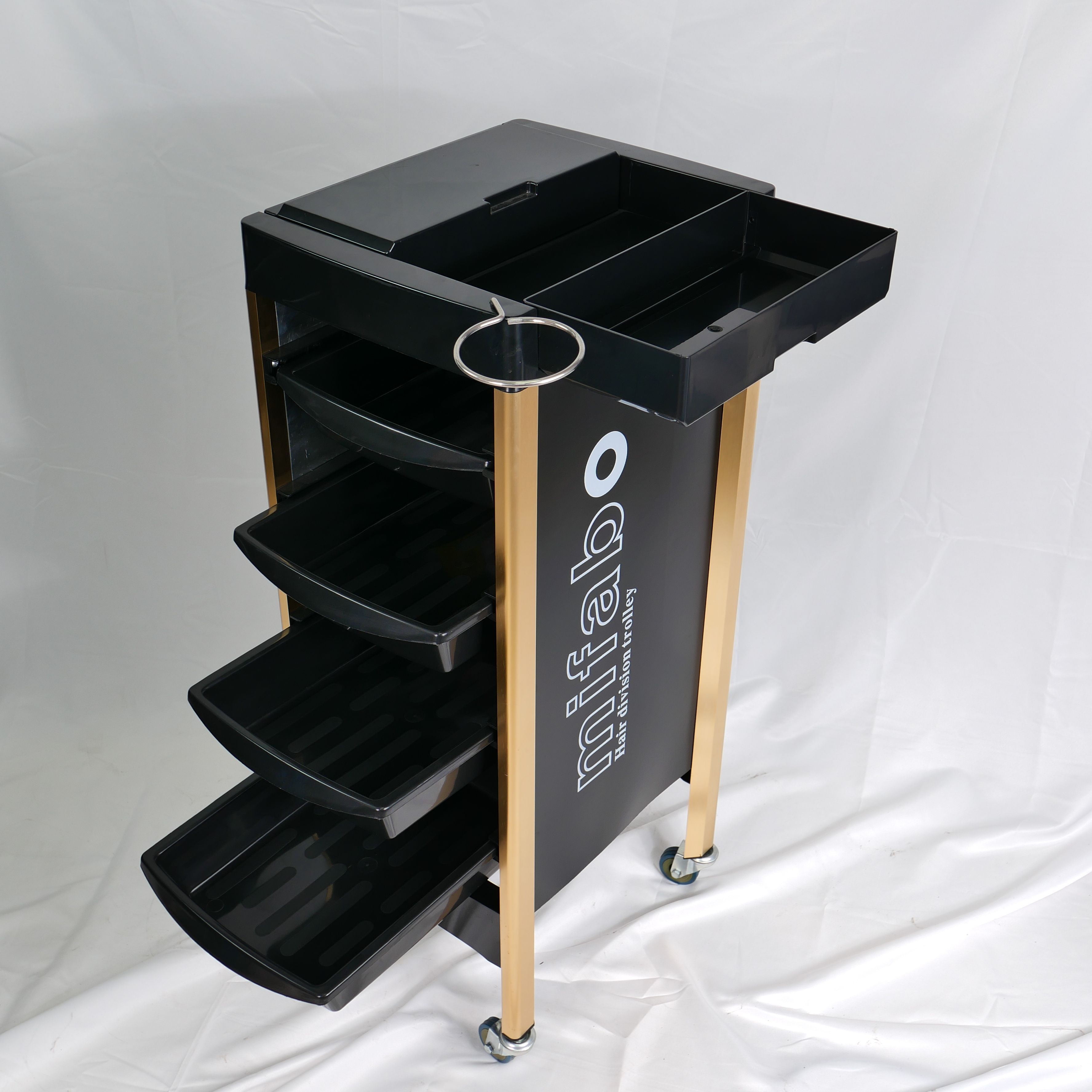 5 Drawer Metal Salon Trolley Cart for Beauty Salon Use DN0196_Salon Trolleys