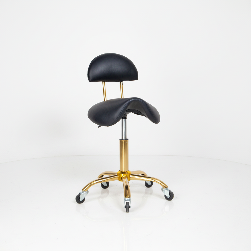 Ergonomic Hydraulic Technician Chair with Leather Seat for Salon Use DN0276_Technician Chairs