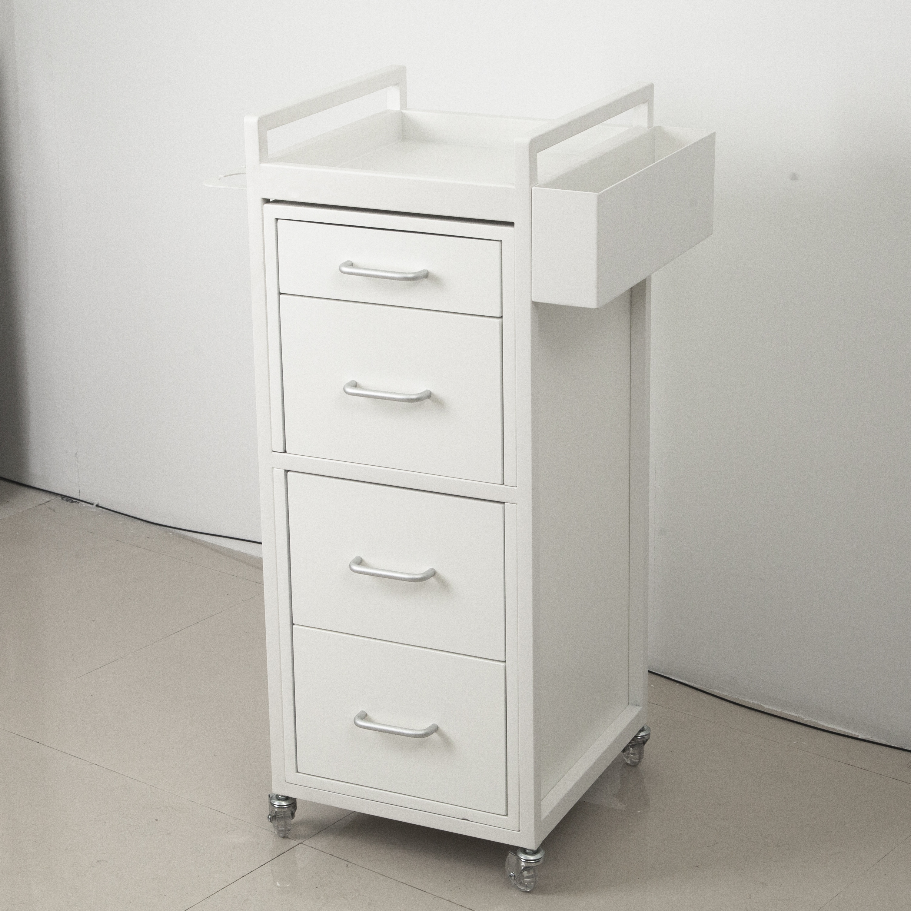 Adjustable Height Metal Salon Color Trolley Cart for Hair Salon DN0255_Salon Trolleys
