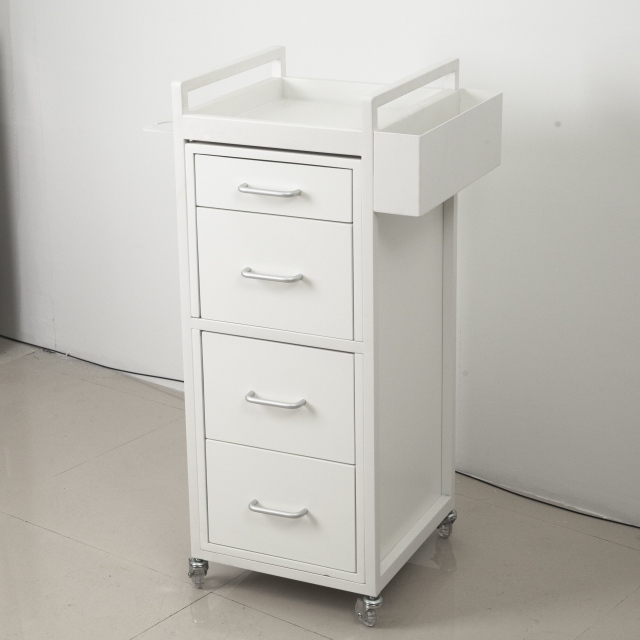 Adjustable Height Metal Salon Color Trolley Cart for Hair Salon DN0255_Salon Trolleys
