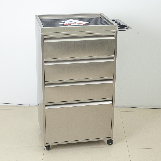 Stainless Steel Salon Trolley with Drawer Storage for Hair Salon Use DN0256_Salon Trolleys